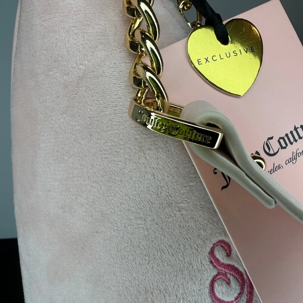 Juicy Couture Sweet‎ Tea Party Hobo Bag Spill the Juicy Tea Pink Clay NWT